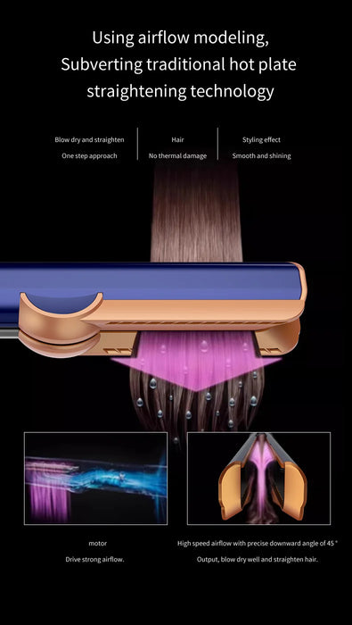 2-in-1 Hair Straightener & Dryer – Dual-Function Styling with Negative Ion Technology