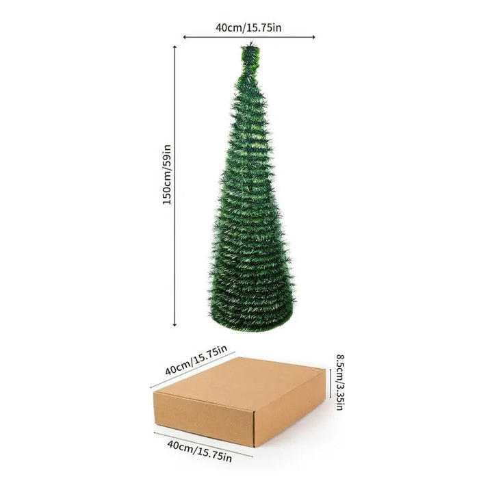 Artificial Christmas Tree – Foldable Gradient Design with Non-Slip Base