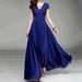 Party Dress – V-Neck Chiffon Elegance - Samanta Factory