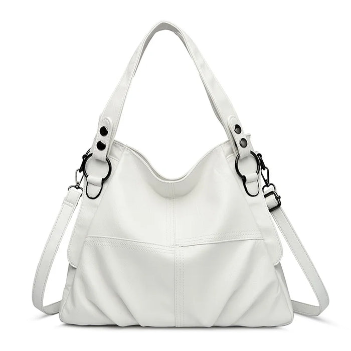 Genuine Leather Tote Bag – Vintage Unisex Handbag with Large Capacity - Samanta Factory