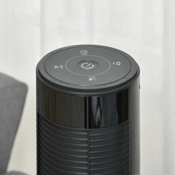 Tower Fan – 3-Speed Oscillating Standing Fan with Remote Control & 12-Hour Timer SF