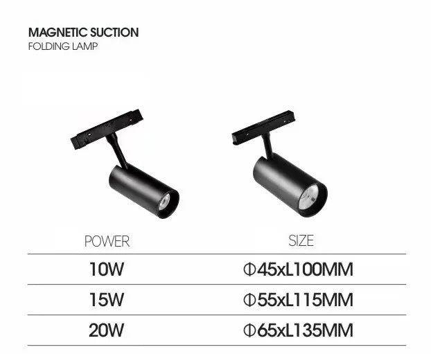 Magnetic LED Track Spotlight – 48V Linear Ceiling Light - Samanta Factory
