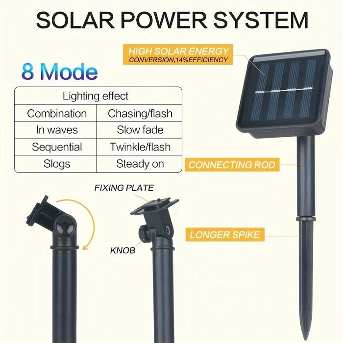 10m Solar-Powered LED String Lights – Waterproof Outdoor Holiday & Garden Lighting - Samanta Factory