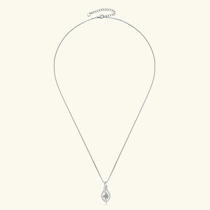 Moissanite Pendant Necklace – D Color VVS1 Twisted Design SF