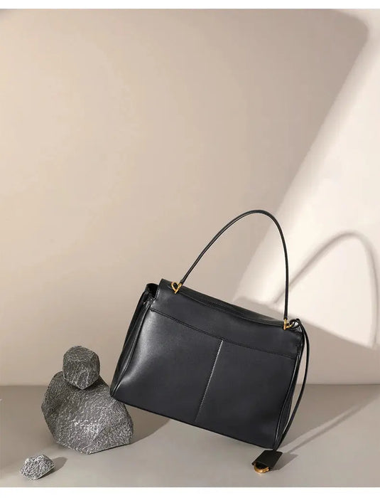 Leather Satchel Bag - Soft Casual Carry SF