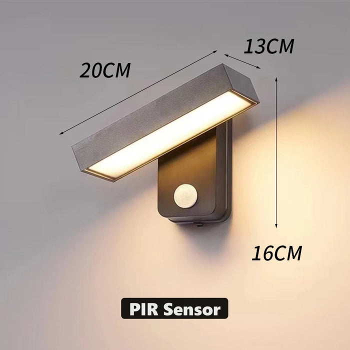 PIR Motion Sensor Wall Lamp – Rotatable, Waterproof IP65 Outdoor LED Light for Garden - Samanta Factory