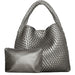 Woven Tote Bag  with Purse for Women – Large Soft Leather Shoulder Bag for Work, Beach & Travel - Samanta Factory