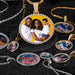 Personalized Bling Circle Necklace with Engraving – Memory Jewelry for Men & Women SF