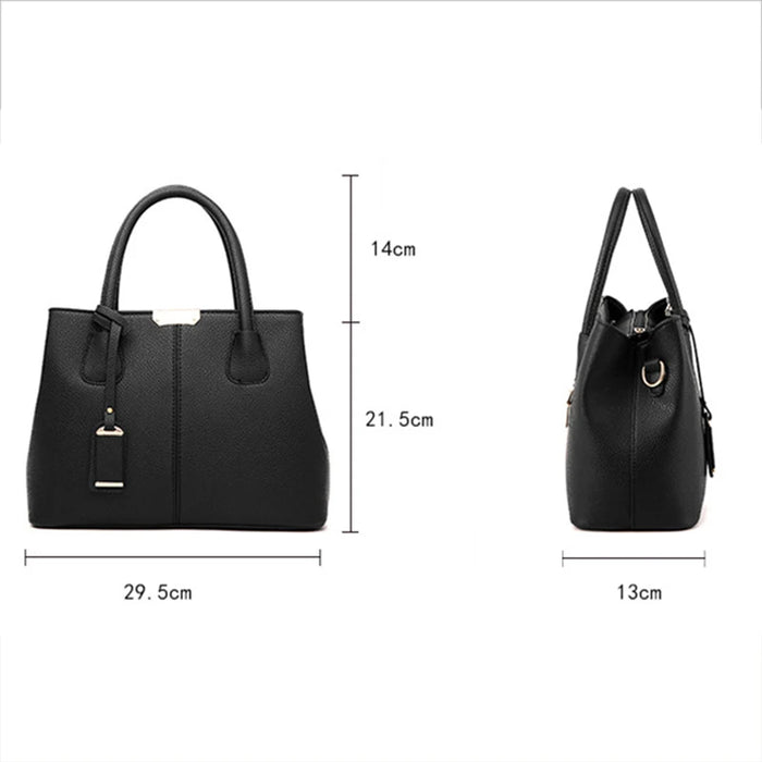 Ladies Large Tote Bag – Square Shoulder Bag, PU Leather Handbag & Crossbody for Women - Samanta Factory