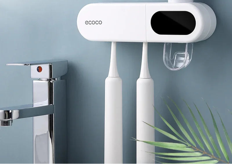 Smart LED UV Toothbrush Sanitizer & Holder – Wall-Mounted & Space-Saving Design - Samanta Factory
