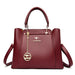 Women’s PU Leather Tote Bag – Fashion Soft Casual Handbag with Zipper Closure - Samanta Factory