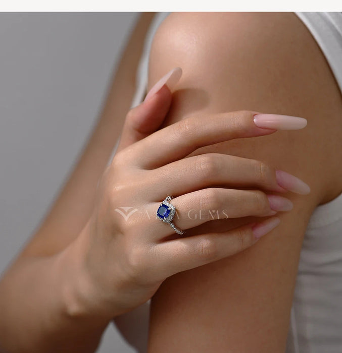 Moissanite Ring – D Color VVS1 Sterling Silver SF