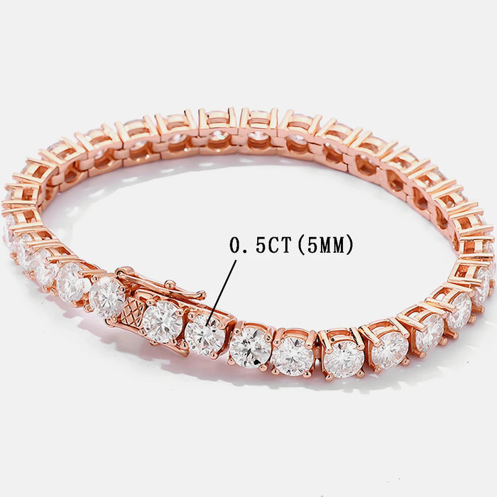 Moissanite Vintage Bracelet – 925 Sterling Silver Unisex Jewelry - Samanta Factory