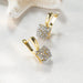 Square CZ Jewelry Set – 14K Gold Plated Copper SF