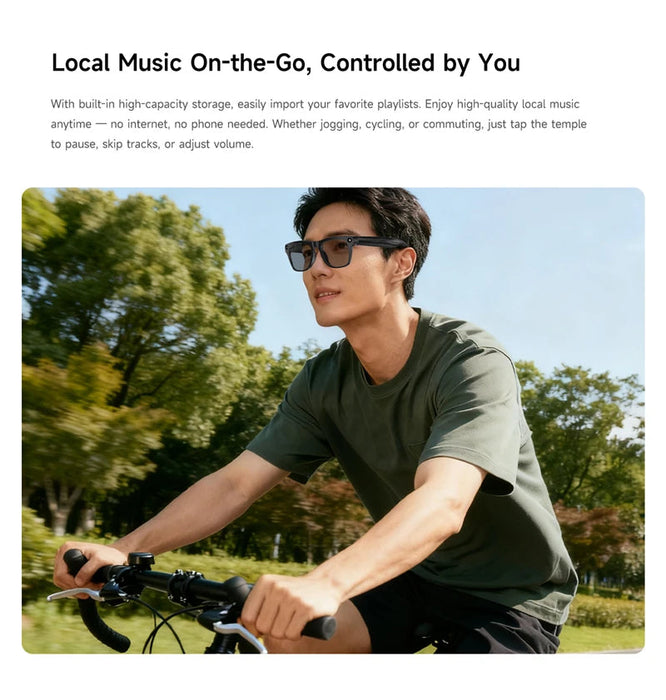 AI Smart Glasses with 6K Camera & Translation – Bluetooth Calling Music Photochromic Eyewear SF