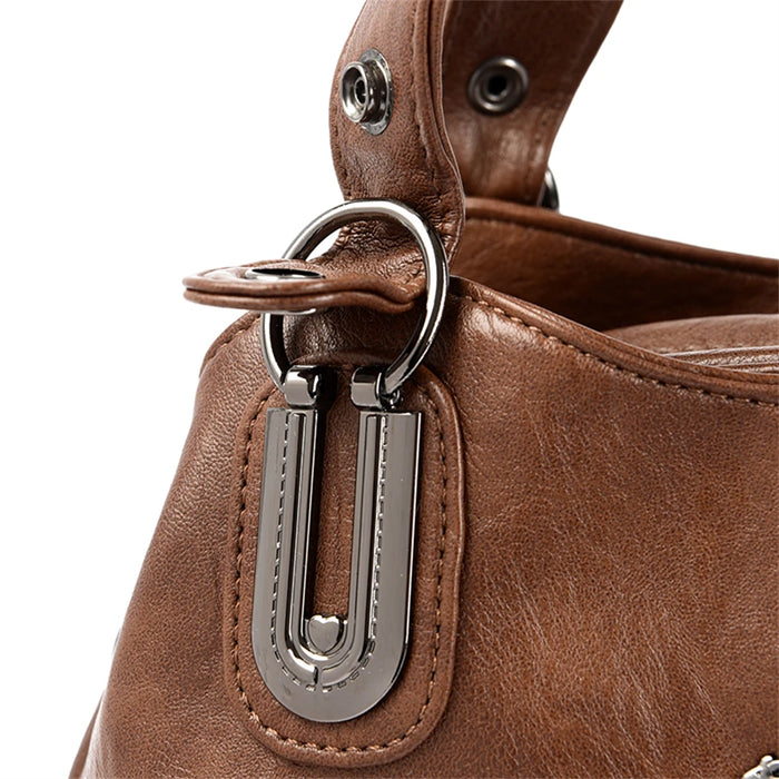 Women’s Tote Bag – Sequined Letter Design & Soft Leather Shoulder Handbag - Samanta Factory