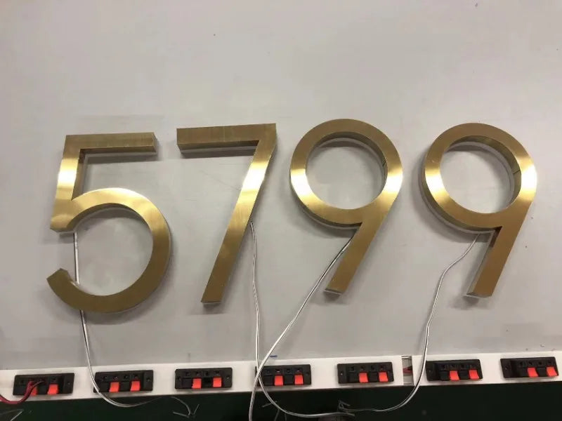 LED House Numbers – Backlit Stainless Steel Address Sign SF
