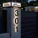 LED House Numbers – Backlit Stainless Steel Address Sign SF