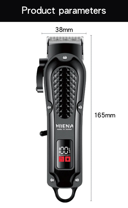 Electric Hair Clipper – Rechargeable Stainless Steel Blade with USB Charging & Adjustable Length