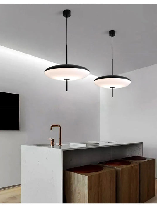 Modern Pendant Light – Flying Saucer Design with LED Illumination