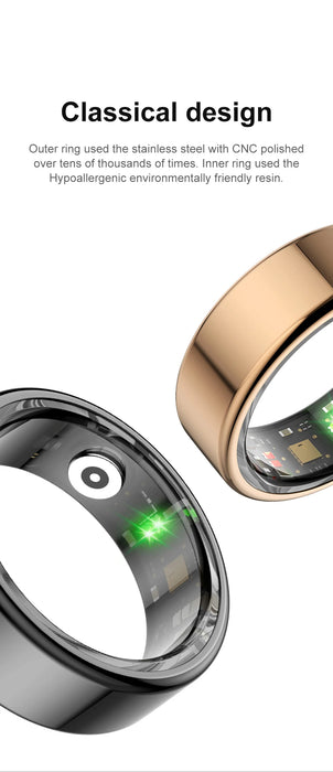 Smart Fitness Ring – Health Tracking with Sleep, Heart Rate & Gesture Control