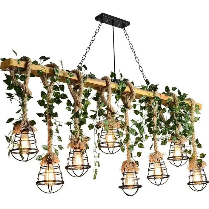 Wrought Iron Chandelier – Multi-Head Vintage Pendant Light for Restaurants & Hotels - Samanta Factory