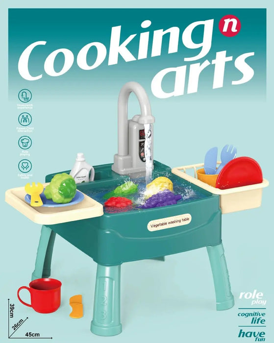 Kids Kitchen Toys Set – Realistic Plastic Cooking Playset for Ages 3–12
