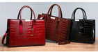 Luxury Crocodile Pattern Handbag – Large Capacity Vintage Women’s Leather Tote Shoulder Bag SF