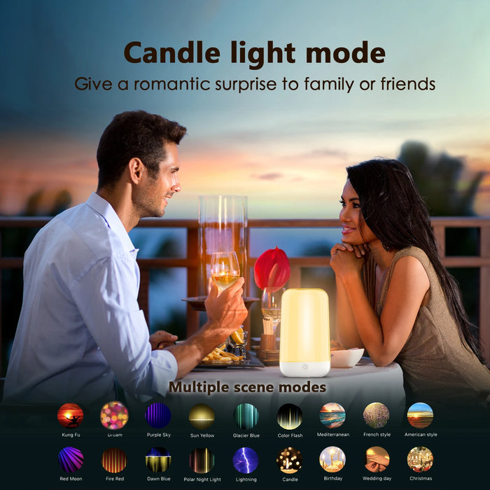Smart RGB Night Light Lamp – Touch Control with App