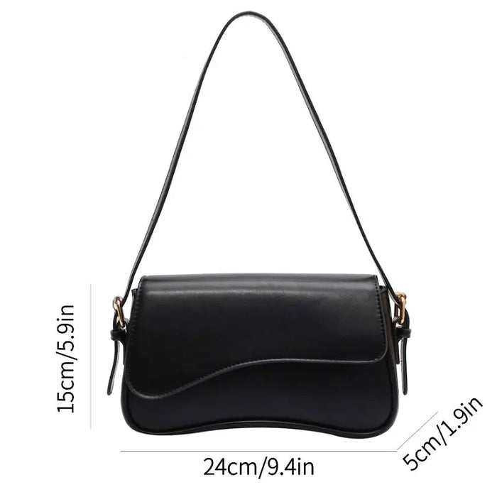 Women’s PU Saddle Bag – Stylish Hasp Closure & Interior Zipper Pocket - Samanta Factory