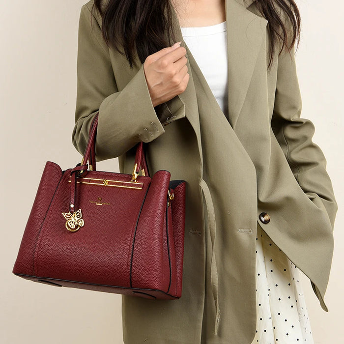 Women’s Tote Bag – Soft Microfiber Leather Casual Handbag with Zipper Closure - Samanta Factory
