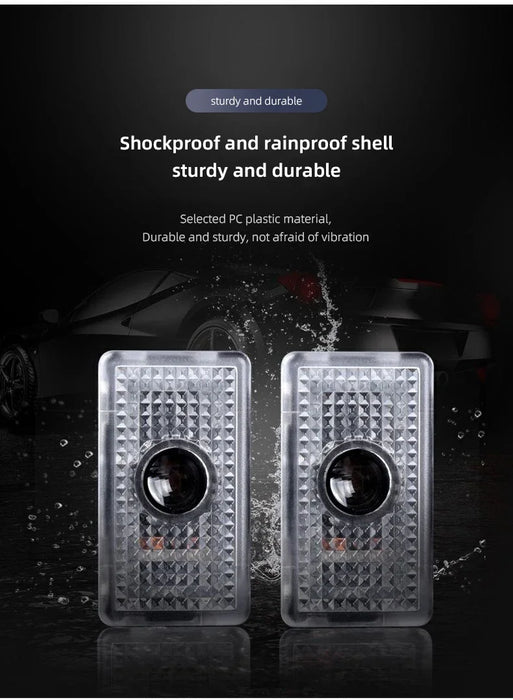 Tesla 2Pcs Car Door Projector Welcome Lights Accessories For Tesla Model 3 S X Y Cybertruck Roadster SpaceX Car Accessories - Samanta Factory