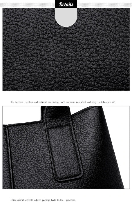 Women’s PU Leather Business Handbag – Saffiano Tote with Adjustable Shoulder Strap