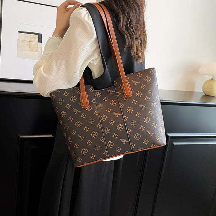 Luxurious Women’s Leather Shoulder Bag – Stylish Microfiber Synthetic Leather Casual Tote - Samanta Factory