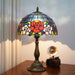Tiffany Style Table Lamp – Handcrafted Stained Glass with Vintage Metal Base - Samanta Factory