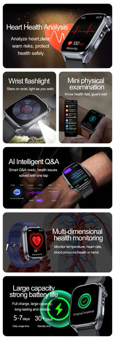 Health Smartwatch – ECG & AI Five-Organ Monitoring SF