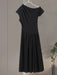 Maxi Dress – Pleated Patchwork Elegance - Samanta Factory