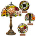 Tiffany Style Table Lamp – Handcrafted Stained Glass with Vintage Metal Base - Samanta Factory