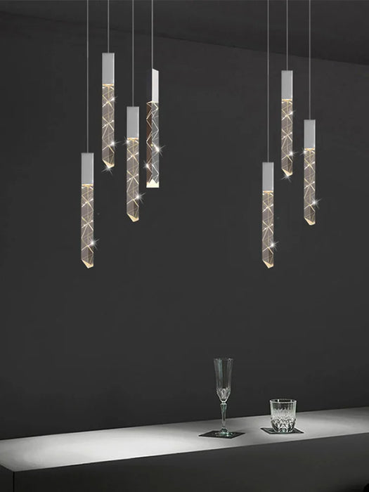Modern Pendant Light – Luminous Acrylic with Brushed Aluminum Finish - Samanta Factory