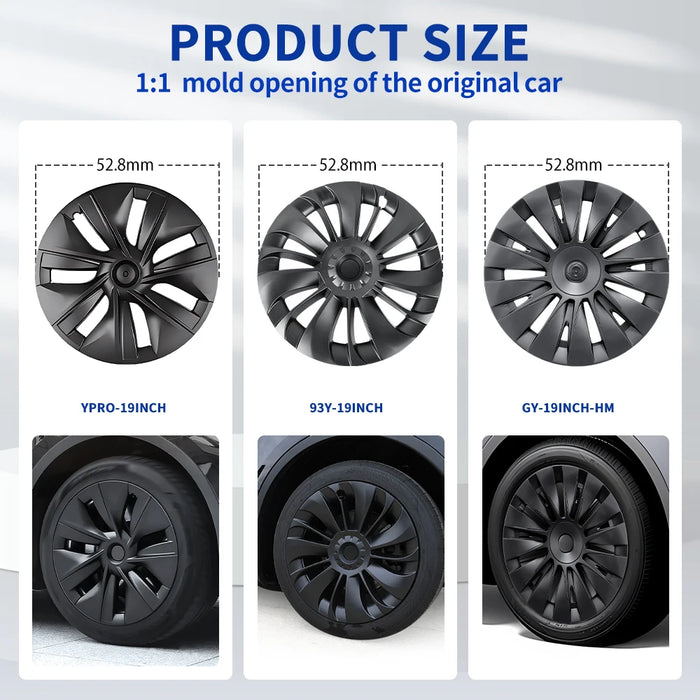 HL 19 Inch Hub Cap for Tesla Model Y 2020-2023 Wheel Hubcap Performance Replacement Wheel Cap Full Rim Cover Accessories - Samanta Factory