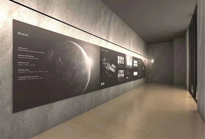 Modern Linear LED Wall Lamp – Black & White Minimalist Skyline Design - Samanta Factory