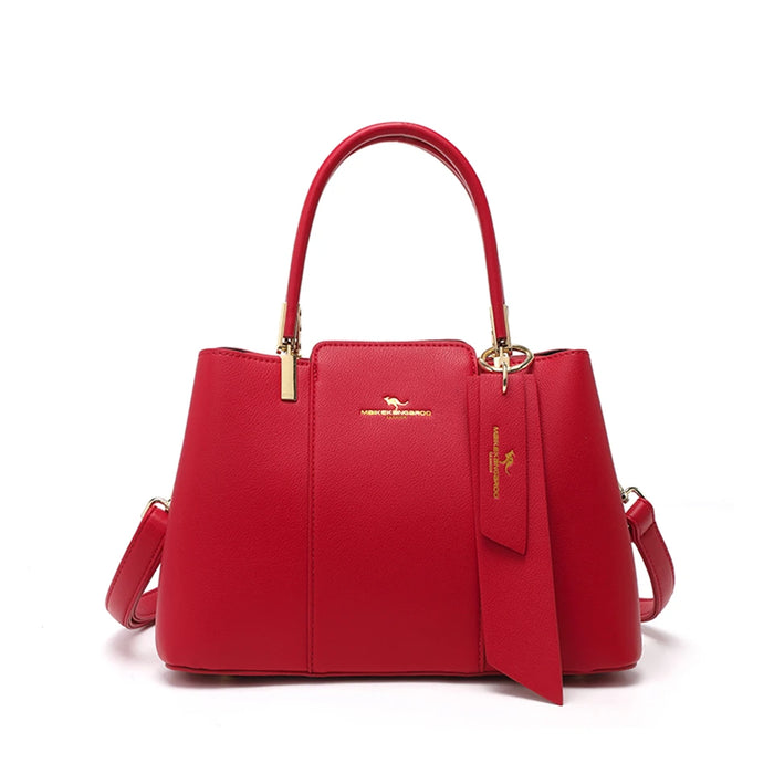 Luxury Fashion Print Handbag – Large Capacity Soft Leather Shoulder & Crossbody Bag for Women - Samanta Factory