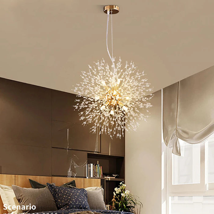 Crystal Dandelion Pendant Light – Modern LED Chandelier for Living Room, Restaurant & Bar Samanta Factory