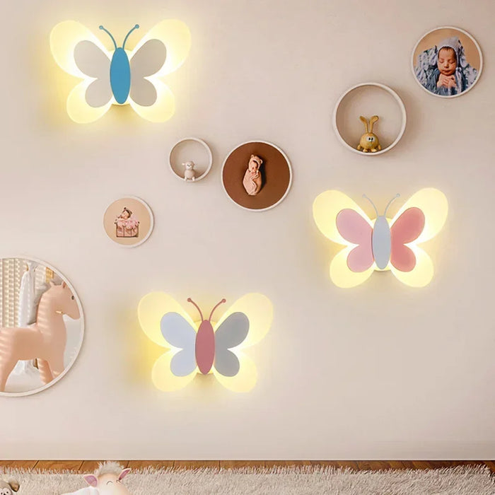 Butterfly Wall Lamp – Colorful LED Acrylic Light for Kids’ Room & Nursery