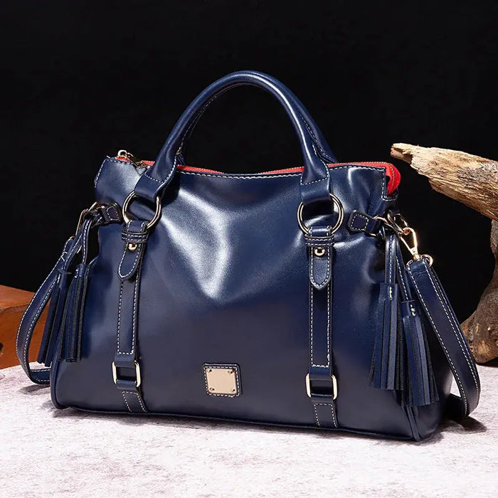 PU Leather Bucket Bag – Soft Casual Design with Zipper Closure SF