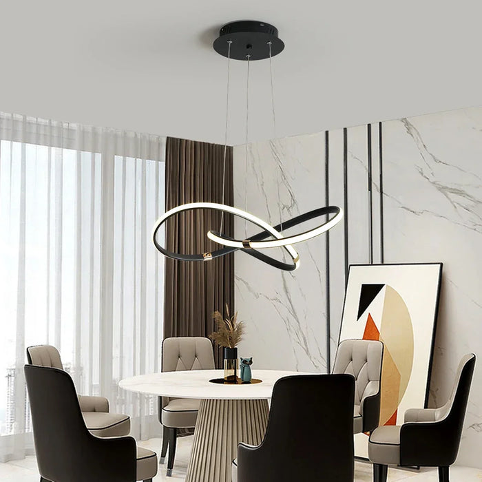 Modern E27 Alloy Pendant Light – Black & Gold LED Ceiling Fixture - Samanta Factory