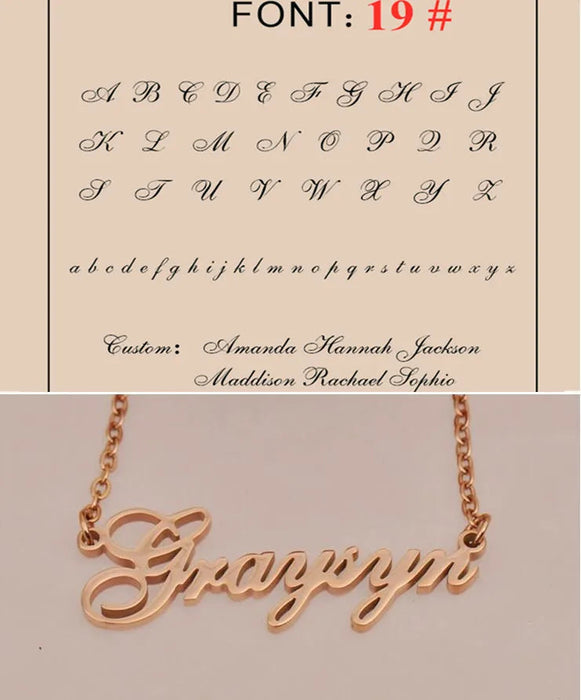 Custom Name Necklace – Personalized Pendant for Women Sf