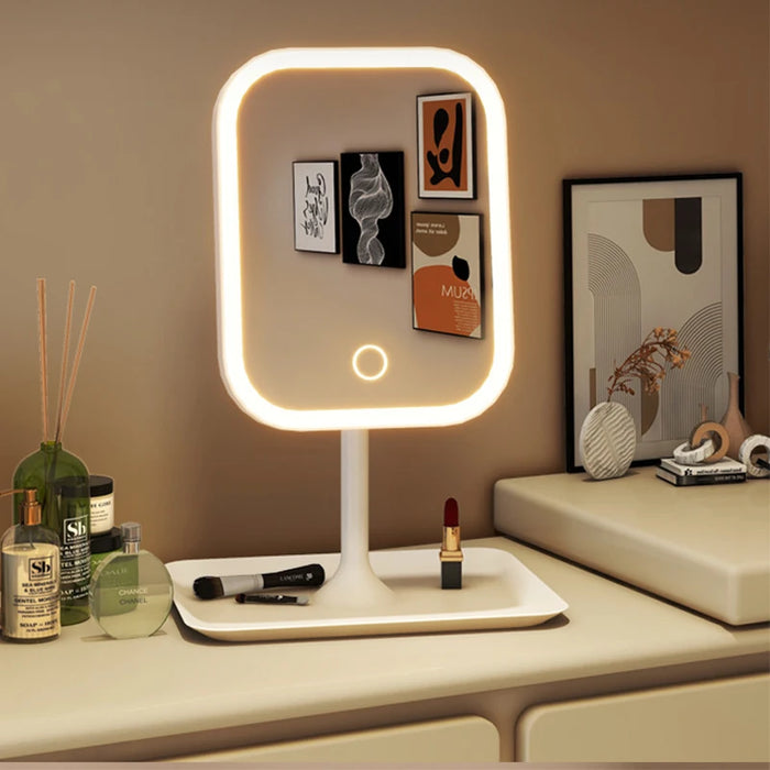 LED illuminated makeup mirror for flawless reflection