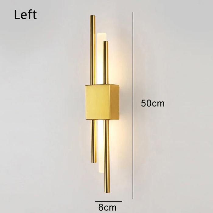 Contemporary Black & Gold LED Wall Lamp – Up & Down Light for Modern Interiors - Samanta Factory