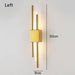 Contemporary Black & Gold LED Wall Lamp – Up & Down Light for Modern Interiors - Samanta Factory